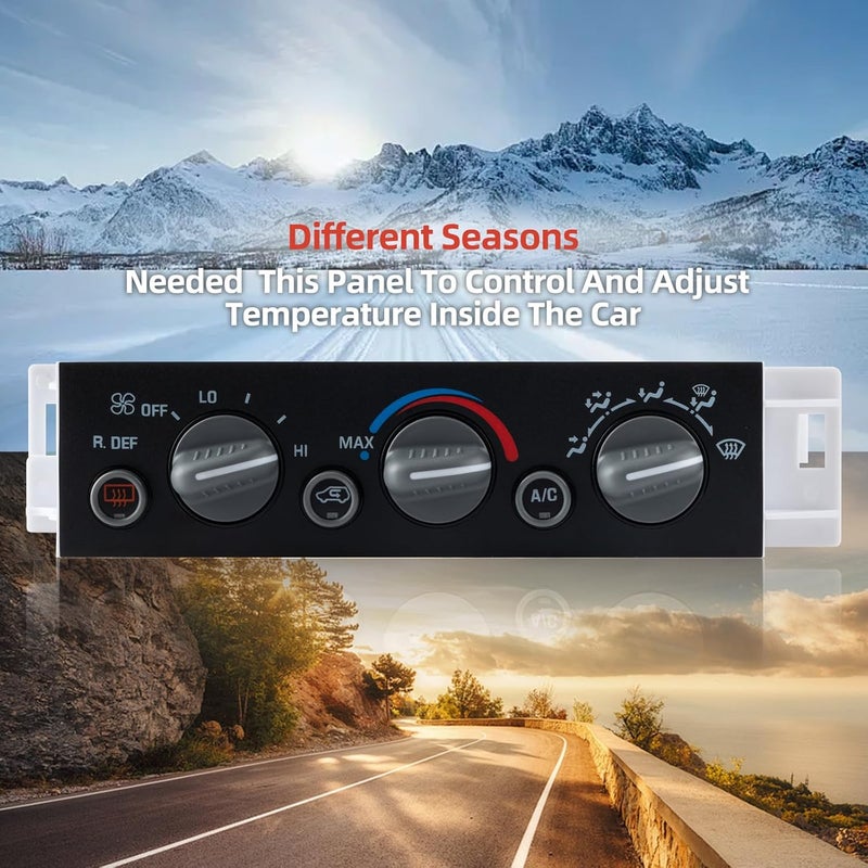 DIRBOERF 599-006 Heater A/C Climate Control Module Panel with Rear Window Defogger Switch Compatible with Chevy GMC K1500 K2500 C1500 C2500 Tahoe Yukon 1996-2000 Cadillac Escalade Replace 16231175 - Image 2